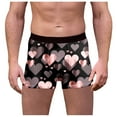 thumbnail image 1 of Wxolcjlv Valentine's Day Men's Underwear Soft Comfy Boxer Briefs Trendy Multi-Color Heart Graphic Boxers Male Holiday Gifts, 1 of 5