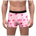 thumbnail image 1 of Wxolcjlv Valentine's Day Mens Trunks Love Heart Print Boxer Briefs Valentines Rose Boxers Underwear Cozy Soft Brief Novelty Gifts For Men, 1 of 4