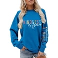 thumbnail image 1 of Wxolcjlv Women's Crewneck Sweatshirt Colorful Letter Print Long Sleeve Casual Pullover, 1 of 4