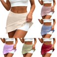 thumbnail image 1 of Wxolcjlv Women's Crossover Waist Athletic Skort Attached Inner Short Tennis Workout Skorts, 1 of 5