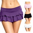 thumbnail image 1 of Wxolcjlv Women's Ruffled Swim Mini Skort Fold Over Waist Stretch Fit Silhouette Beach Pool Skorts, 1 of 4