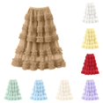 thumbnail image 1 of Wxolcjlv Women's Ruffled Tiered Maxi Skirts Elastic Waist Mesh Boho Party Skirts, 1 of 5