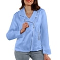 thumbnail image 1 of Wxolcjlv Women's Satin Moto Jacket Lapel Asymmetric Zip Long Sleeve Biker Jacket With Zipper Pockets, 1 of 4