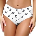 thumbnail image 1 of Wxolcjlv Women's Underwears Bowknot Digital Print Briefs Low-Mid Rise Sexy Comfy Fashion Panties ,Size S-XXL, 1 of 4