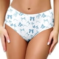 thumbnail image 1 of Wxolcjlv Women's Underwears Bowknot Digital Print Briefs Low-Mid Rise Sexy Comfy Fashion Panties ,Size S-XXL, 1 of 4