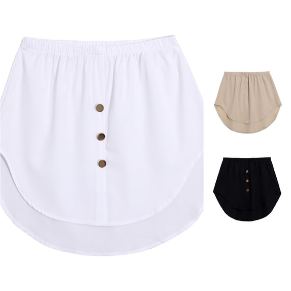 Wxolcjlv Womens Button Detail Mini Skirt Elastic Waist Daily Curved Hem Skirts