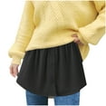 thumbnail image 1 of Wxolcjlv Womens Button Front Shirt Extender Elastic Waist Layering Skirts, 1 of 8
