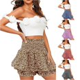 thumbnail image 1 of Wxolcjlv Womens Ditsy Floral Skort Smocked Waist Double Layer Skirts, 1 of 7