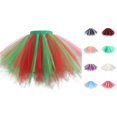thumbnail image 1 of Wxolcjlv Womens Gradient Tulle Mini Skirt Elastic Waist Voluminous Layered Skirts, 1 of 3