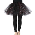 thumbnail image 1 of Wxolcjlv Womens Heart Print Tulle Mini Skirt Elastic Waist Mesh Tutu Skirts, 1 of 6