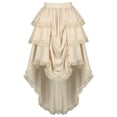 thumbnail image 1 of Wxolcjlv Womens Lace Ruffle High Low Skirt Elastic Waist Layered Cut Party Skirts, 1 of 9