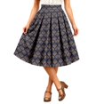 thumbnail image 1 of Wxolcjlv Womens Oktoberfest Ornate Print Pleated Midi Skirt High Waist Folk Bavarian Festival Skirts, 1 of 5