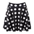 thumbnail image 1 of Wxolcjlv Womens Polka Dot Print High Waist Flared Skater Skirt Short Swing Skirts, 1 of 5