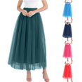 thumbnail image 1 of Wxolcjlv Womens Tulle Maxi Skirt Elastic Waist Double‑Layer Mesh Skirts, 1 of 4