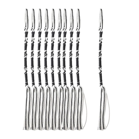 Wxqbjtam 10 Pieces Jewish Traditional Tzitzits Set Jewish Tassels Hanging Ornaments Jeans Black White