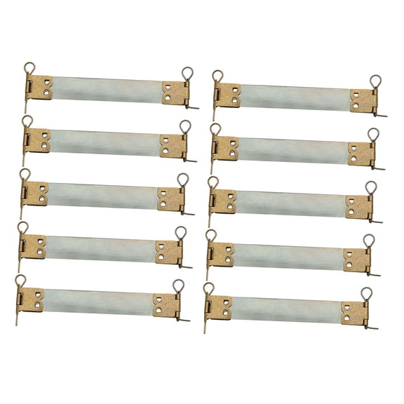 Wxqbjtam 10 Pieces Metal Internal Flex Frame with Side Loops, Kiss Clasp, Handbag Hinges, 10 cm