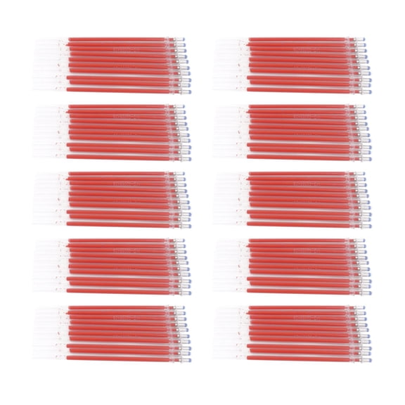 Wxqbjtam 100 Pieces Heat Erasable Fabric Marking Refills for Tailors Sewing and Quilting, Red