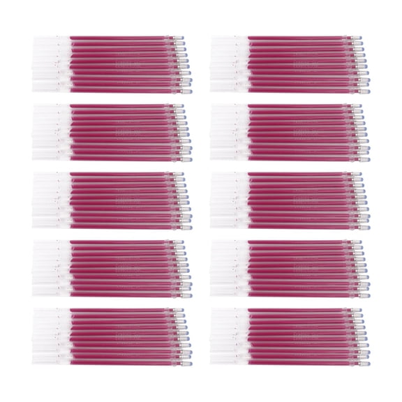 Wxqbjtam 100 Pieces Heat Erasable Fabric Marking Refills for Tailors Sewing and Quilting, Rose Red