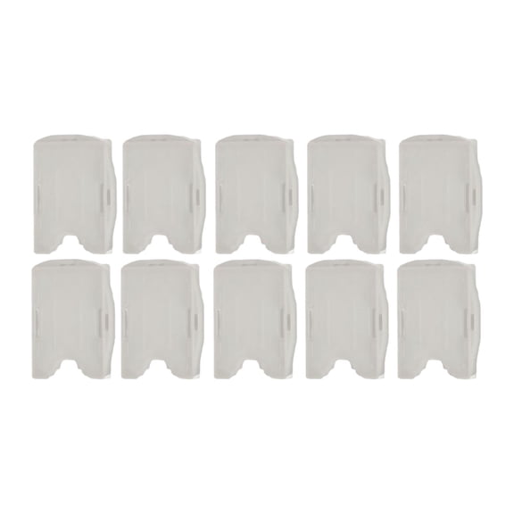 Wxqbjtam 10x Double Sided ID Card Holder Two Sided ID Badge Holder for Office Work Events Clear