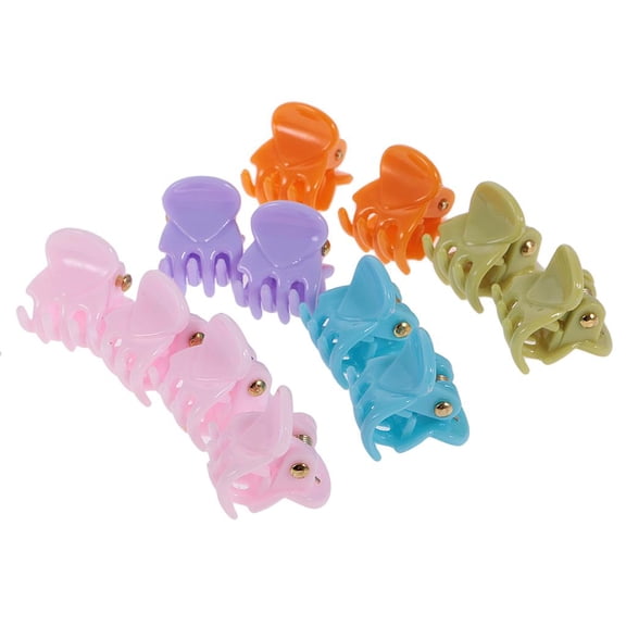 Wxqbjtam 12 Pieces Mini Hair Claw Clips Girl Mix Color Fashionable Party Clamps Jaw Riser 4