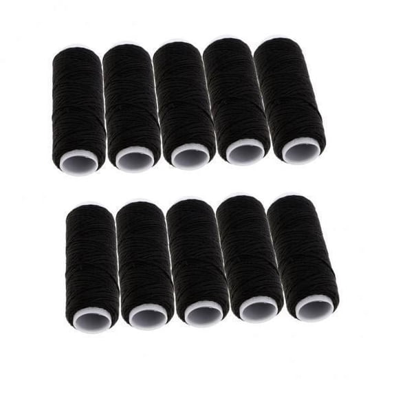 Wxqbjtam 2-5pack 10 Spools Leather Jeans Sewing Thread Strong for Hand / Machine Black 2 Pcs