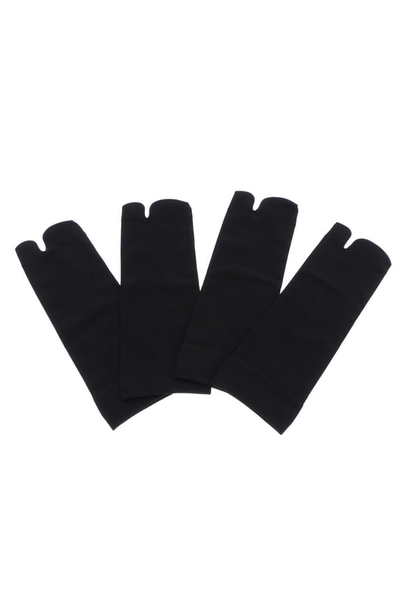 2 Pair Women No Show Socks Tabi Socks Non Slip Ankle Crew Socks - , as Black