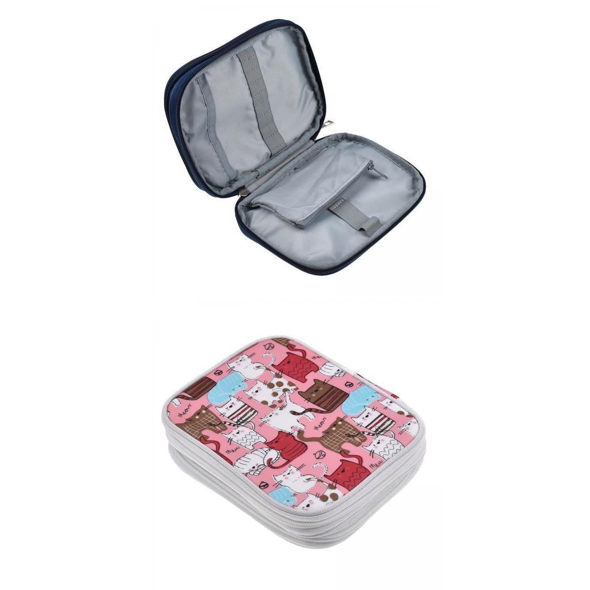 Wxqbjtam 2 Pieces Crochet Hook Cases Storage fastener bags for Various Crochet Hooks