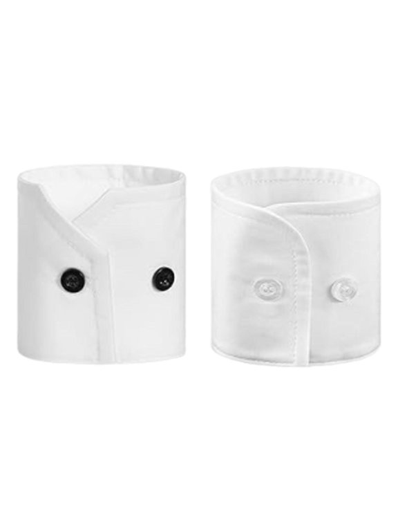 2 Pieces Fake Shirt Cuffs DIY Versatile Detachable for Sweatshirt Shirts Outdoor