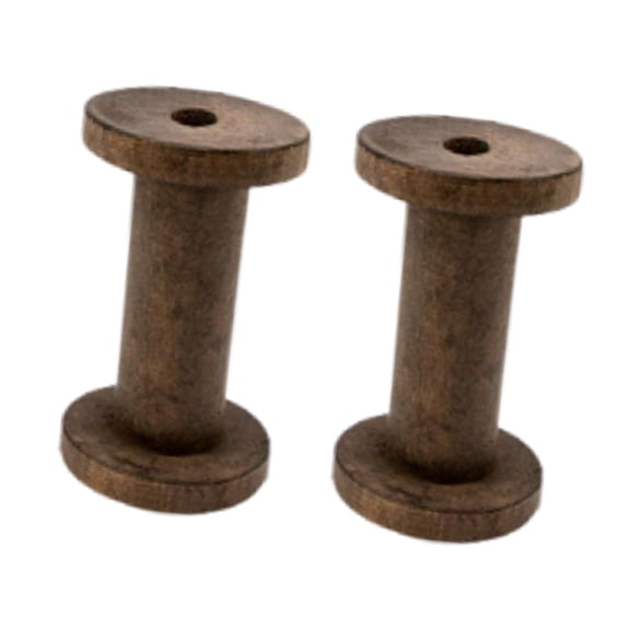 Wxqbjtam 2 Pieces Wooden Empty Spools 3.1 Inch for Embroidery Sewing Machines Wire Thread C