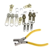 Wxqbjtam 22pcs Universal Zipper Fix Zip Slider Rescue Instant Repair Kit + 1Pc Pliers