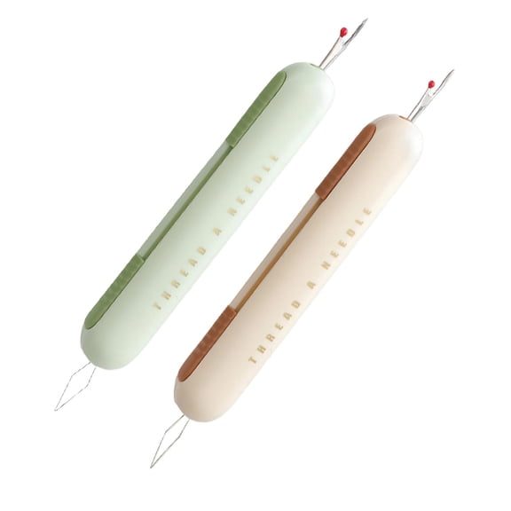 Wxqbjtam 2Pieces Seam Ripper Sewing Threader Easy Threader Clothes Thread Remover for DIY Green Yellow