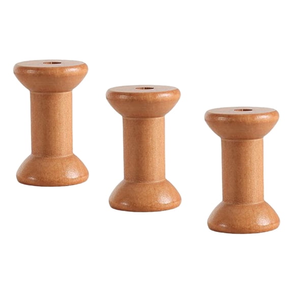 Wxqbjtam 3 Pieces Embroidery Thread Spool Cord Wood Projects, Easy to Use Sewing Machines Small A
