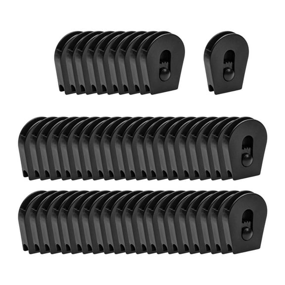 Wxqbjtam 50 Pieces Bungee E Collar Strap Locks Easy to Use Multifunction Ends Stopper for X Large