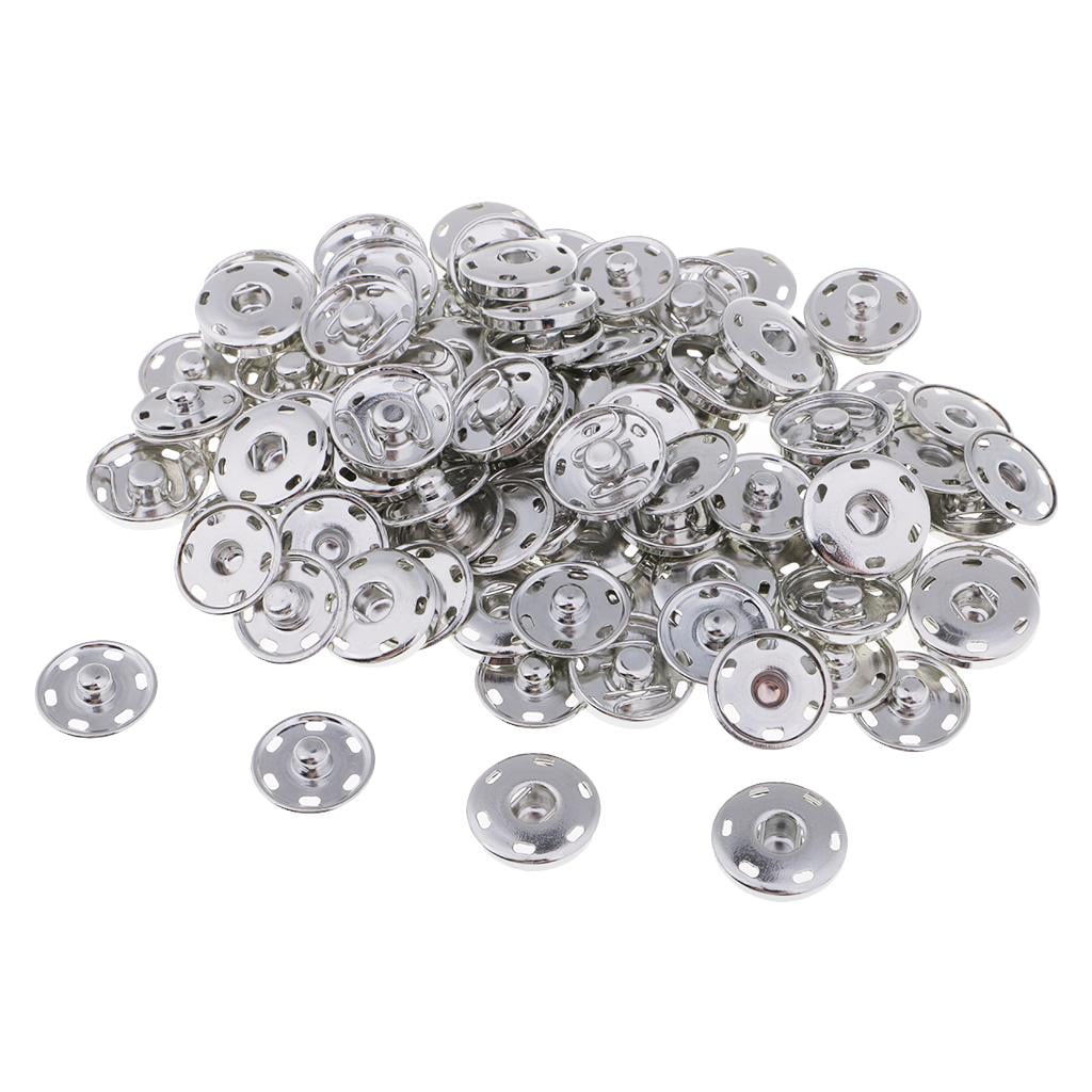 Wxqbjtam 50 Sets Metal Snap Buttons Fastener for Clothes Jacket Jeans ...