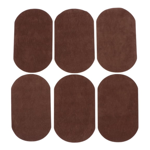 Wxqbjtam 6pcs Suede Patches Repair Applique 18x11cm for Jackets Down Jackets Jeans Coffee