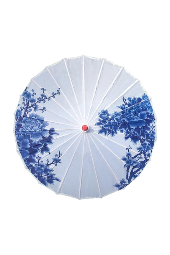 Ancient Dance Umbrella Silk Cloth Women Umbrella Windproof Handmade Oriental Oil Style B