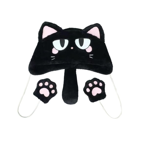 Wxqbjtam Anime Cosplay Hat Creative Ear Protection Cap Head Accessories Lady Winter Plush Style B
