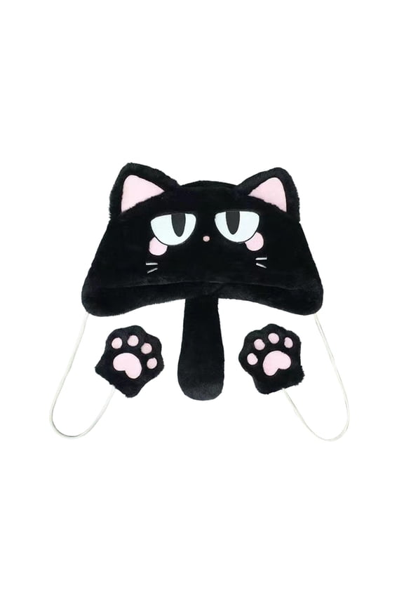 Anime Cosplay Hat Creative Ear Protection Cap Head Accessories Lady Winter Plush Style B