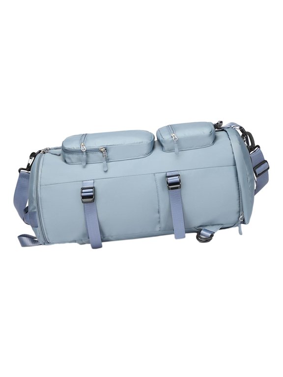 Backpack Heavy Duty Lightweight Water Resistant Weekender Overnight Bag for Yoga Blue
