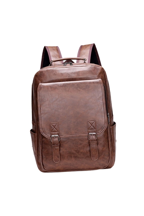 Backpack for Men Portable Casual Water Resistant with Adjustable Shoulder Straps Dark Brown