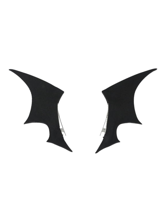 Bat Hair Clips Easy to Put on Lightweight Headwear Funny Gift Bat Wings Headband Black