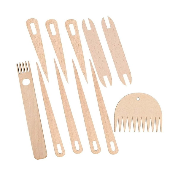 Wxqbjtam Big Eye Needles Knitted Wall Hanging DIY Weaving Loom Sticks for Tapestries Wall 11 Pieces