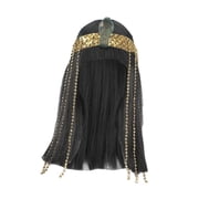 Wxqbjtam Black Cleopatra Wig Straight Hair for Themed Photo Props Party Halloween Cosplay