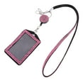 thumbnail image 1 of Wxqbjtam Bling Crystal Rhinestone Lanyard with Retractable Reel Vertical ID Badge Holder Deep Pink, 1 of 7
