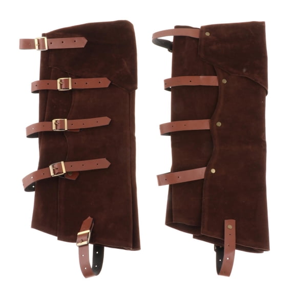 Wxqbjtam Boot Covers Costume Accessories Boots Case Faux Leather Leg Guards Costume Boots Brown