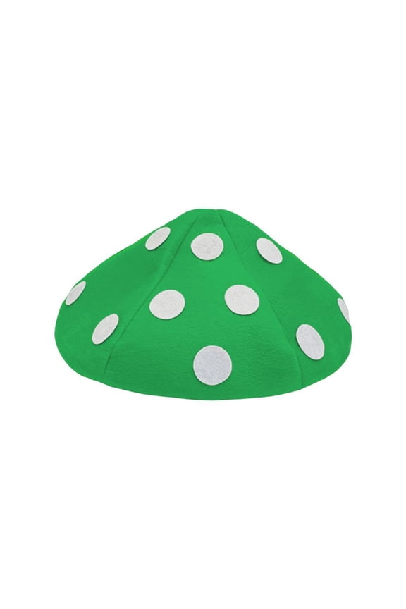 Cartoon Spotted Mushroom Hat Beret Accessories for Themed Party Photography Prop Green Size S