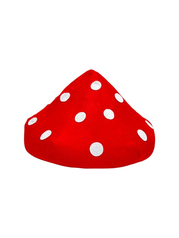 Cartoon Spotted Mushroom Hat Beret Accessories for Themed Party Photography Prop Red Size M