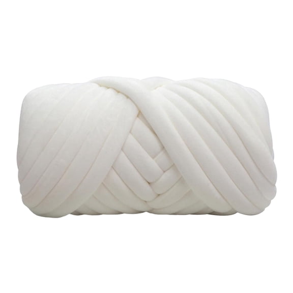 Wxqbjtam Chunky Yarn Arm Knitting Yarn Jumbo Tubular Yarn Crocheting Washable Soft Weight White