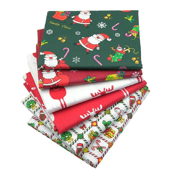Wxqbjtam Cotton Fabric Patchwork Fat Quarter Bundle Quilting Sewing Material 6Pcs