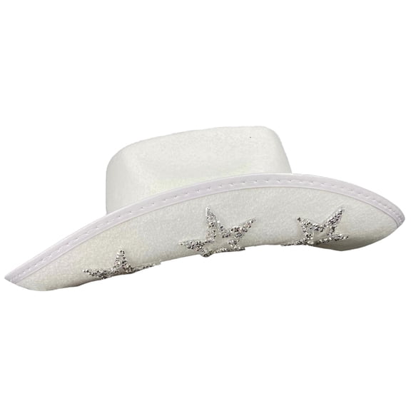 Wxqbjtam Cowboy Hat Fedora Caps Portable Wedding Cowgirl Hats for Women Teens Fancy Dress